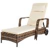 BAIN de soleil design résine tressée, noir ou marron