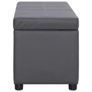 Banc banquette coffre de rangement, 120 cm, gris