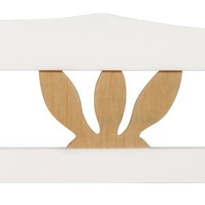 BANC en bois BLANC, avec coffre de rangement intégré