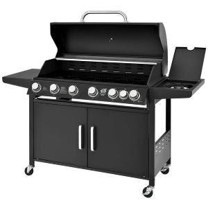 BARBECUE INDIANA, 7 brûleurs, surface cuisson XXL, avec housse de protection