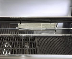 BARBECUE GRAND LUXE INOX, 6 brûleurs, avec plancha et tournebroche