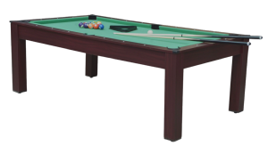 BILLARD anglais/français/ping-pong, MARRON, avec plateau table, 215 cm