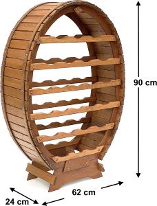 CASIER tonneau pour 24 bouteilles, en bois massif, 3 coloris