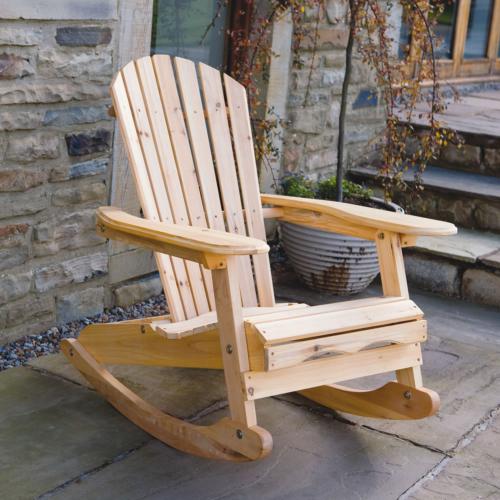 Fauteuil à bascule ALABAMA, type rocking Chair en bois 
