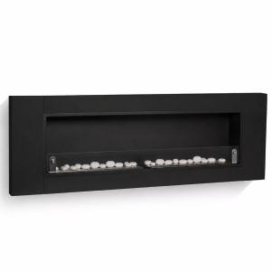 Cheminée bio-éthanol murale FIREPLUS – 165 cm – 2 brûleurs – Design premium