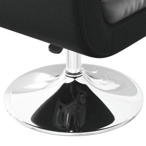 Fauteuil Design Club, cuir noir, 4 coloris disponibles