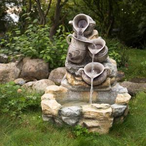 FONTAINE de jardin, style antique, avec réserve d'eau