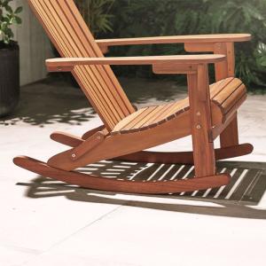 Fauteuil à bascule ALABAMA, type rocking Chair en bois exotique