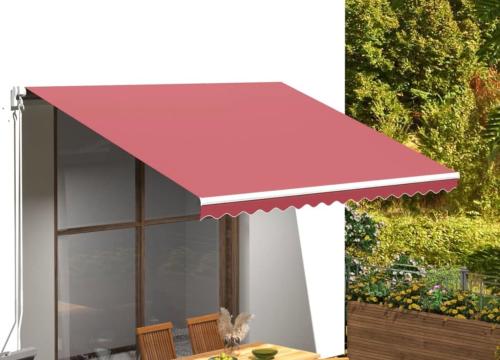 STORE BANNE 3.5 x 2.5 m, manuel, rouge bordeaux