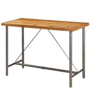 TABLE bar, 150 cm, en teck et métal