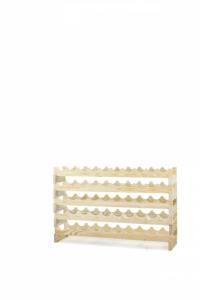 CASIER A VIN, largeur 102 cm, bois massif naturel, 50 bouteilles