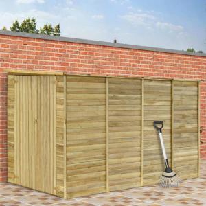ABRI, RANGEMENT de jardin adossable, 315 cm, en bois