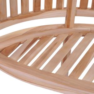 Banc de jardin 200 cm, demi cercle en teck massif