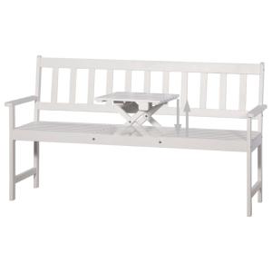 BANC de jardin PIQUE-NIQUE, 155 cm, en bois blanc