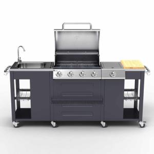 BARBECUE GAZ  INOX / MEUBLE CUISINE EXTERIEUR