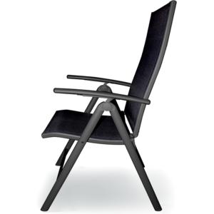 CHAISE pliante anthracite, pour salon de jardin en aluminium