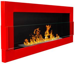 CHEMINEE ETHANOL inox LUXE, 90 cm, rouge, CALIFORNIE