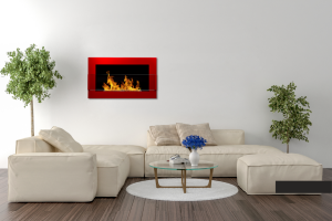 CHEMINEE ETHANOL inox LUXE, 65 cm, rouge, OKLAHOMA