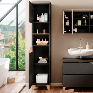 ENSEMBLE salle de bain complet, anthracite, modèle ELEGANT