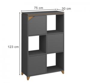 ETAGERE bibliothèque, anthracite, gamme ELEGANT