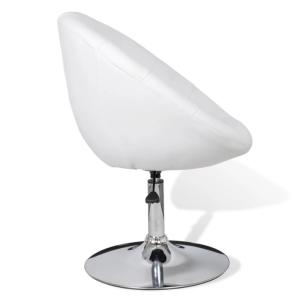 Fauteuil lounge rétro capitonné, blanc ou noir