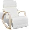 Rocking Chair moderne, avec repose-pieds, crème