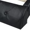 LIT DESIGN en cuir 140 x 200 cm, noir