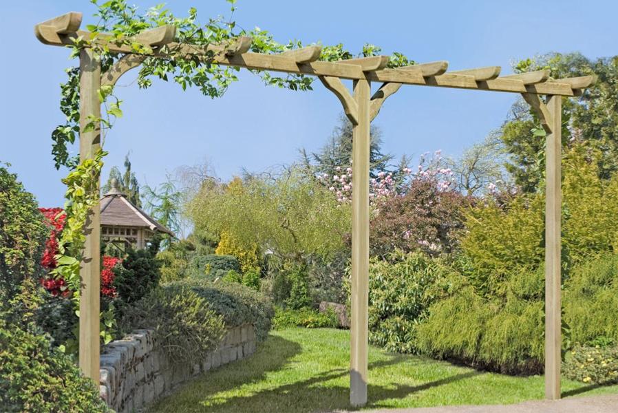 Pergola arche de jardin arche bois 225 x 120 x 60 cm