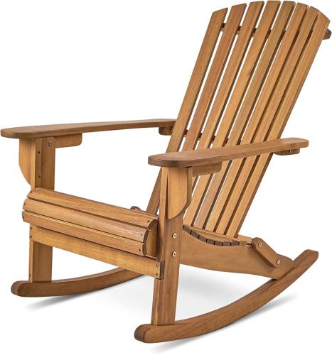 Fauteuil à bascule ALABAMA, type rocking Chair en bois exotique