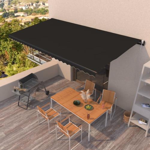 STORE BANNE 500 x 300 cm motorisé, toile anthracite