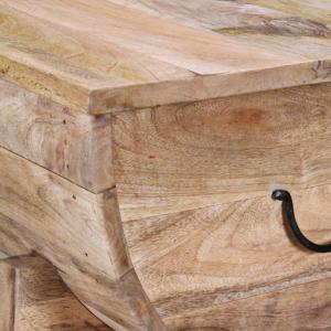 TABLE basse, demi fût en bois de manguier