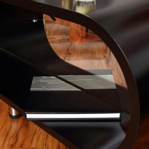 TABLE basse, meuble d'appoint, modèle ELLIPSE, Noir