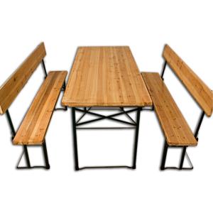 TABLE avec banc en bois pliante, style brasserie, 180 cm