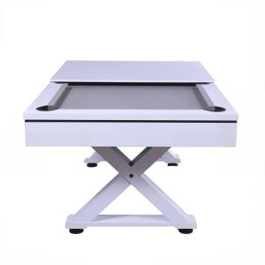 Table multi-jeux 3 en 1 blanche TRIVÉA – Billard, ping-pong et repas