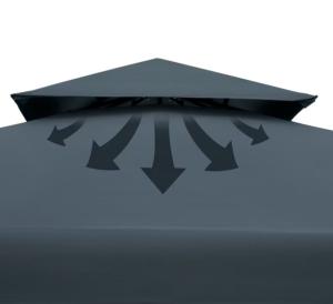 TONNELLE de JARDIN 3 x 3 m, anthracite