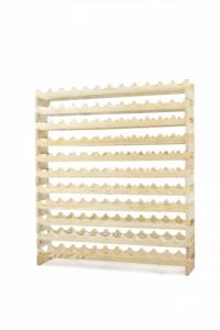 CASIER A VIN, largeur 120 cm, bois massif naturel, 132 bouteilles