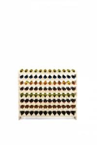 CASIER A VIN, largeur 120 cm, bois massif naturel, 96 bouteilles