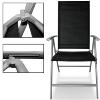 SALON de JARDIN en ALUMINIUM - 8 chaises + 1 chaise longue