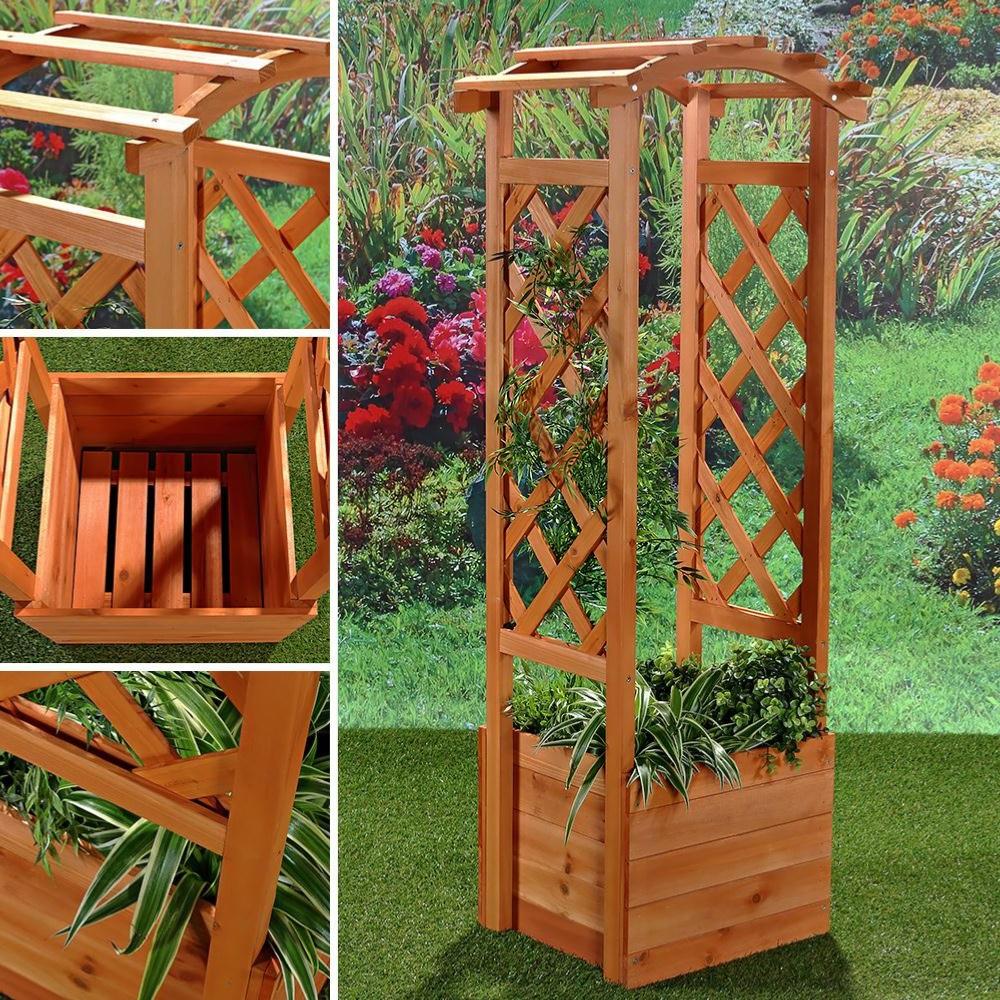 Pergola arche de jardin arche bois 225 x 120 x 60 cm