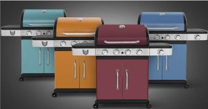 BARBECUE INOX à gaz, qualité PRESTIGE, design 4 coloris