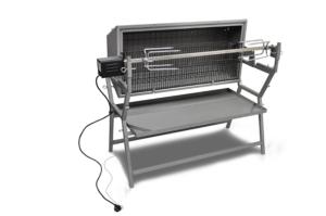 BARBECUE RÔTISSOIRE, avec tournebroche électrique, INOX