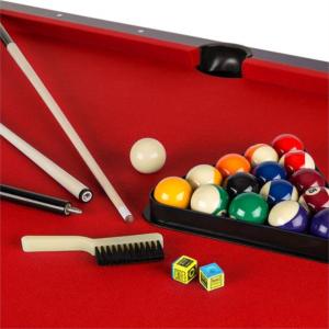 BILLARD type PRO 6 Ft, Noir, tapis rouge