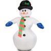 BONHOMME de neige lumineux GEANT 240 cm autogonflant, 20 leds