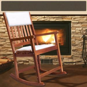 Rocking Chair de luxe en bois exotique