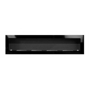 CHEMINEE ETHANOL Luxe inox noir mat ou laqué, 160 cm, 4 brûleurs, MAINE