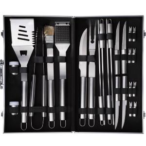 Coffret ustensiles barbecue INOX 25 pièces