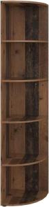 ETAGERE d'angle, 180 cm, bois, coloris chêne antique