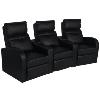 FAUTEUIL 3 places, inclinables, luxe en cuir textile, noir