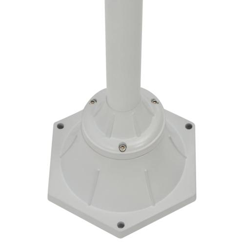 Lampadaire extérieur en aluminium blanc, 2.20 mètres Lampadaire extérieur en aluminium blanc, 2.20 mètres