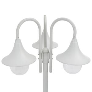 LAMPADAIRE BLANC, lampe jardin extérieur 3 têtes